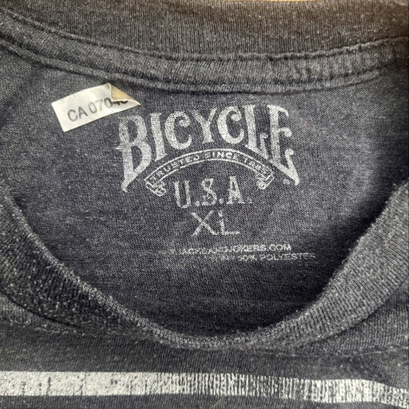 Vintage Men's XL Dark Gray Graphic T-Shirt Made in USA | Biker Style B18 - Picture 3 of 4